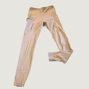 Ododos Womens High Waisted Leggings with Pockets Tan Beige Size Medium Yoga Pant